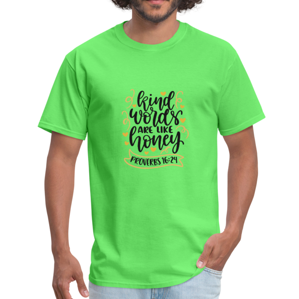 Proverbs 16:24 - Men's T-Shirt - kiwi