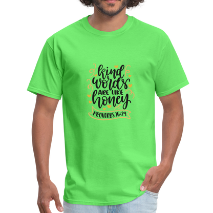 Proverbs 16:24 - Men's T-Shirt - kiwi