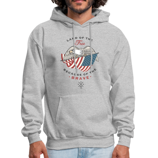 Land Of The Free - Men's Hoodie - heather gray
