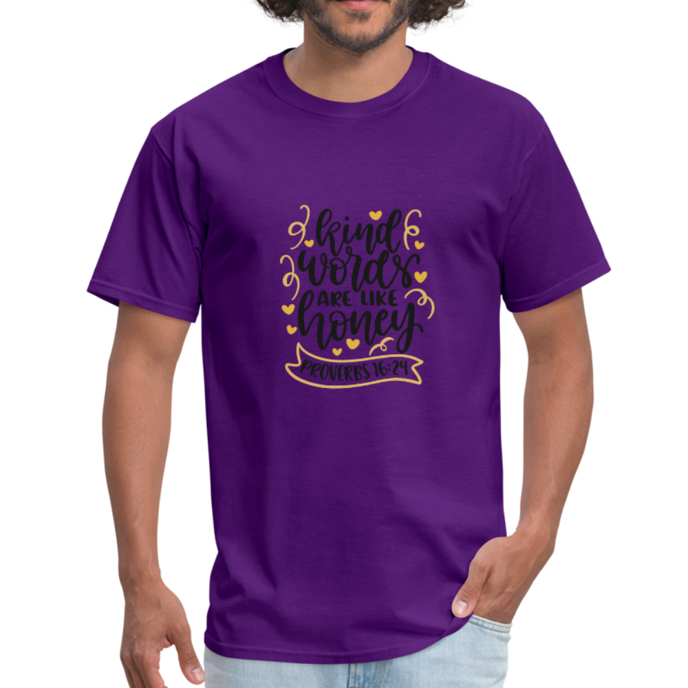 Proverbs 16:24 - Men's T-Shirt - purple