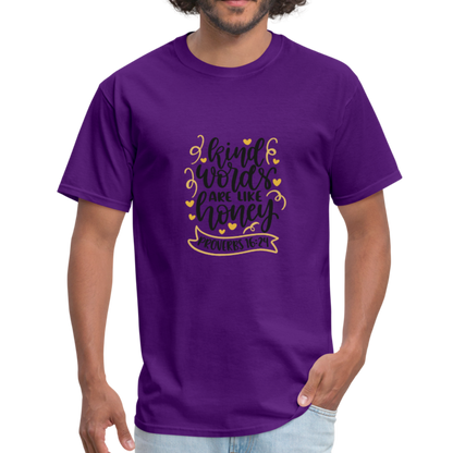 Proverbs 16:24 - Men's T-Shirt - purple