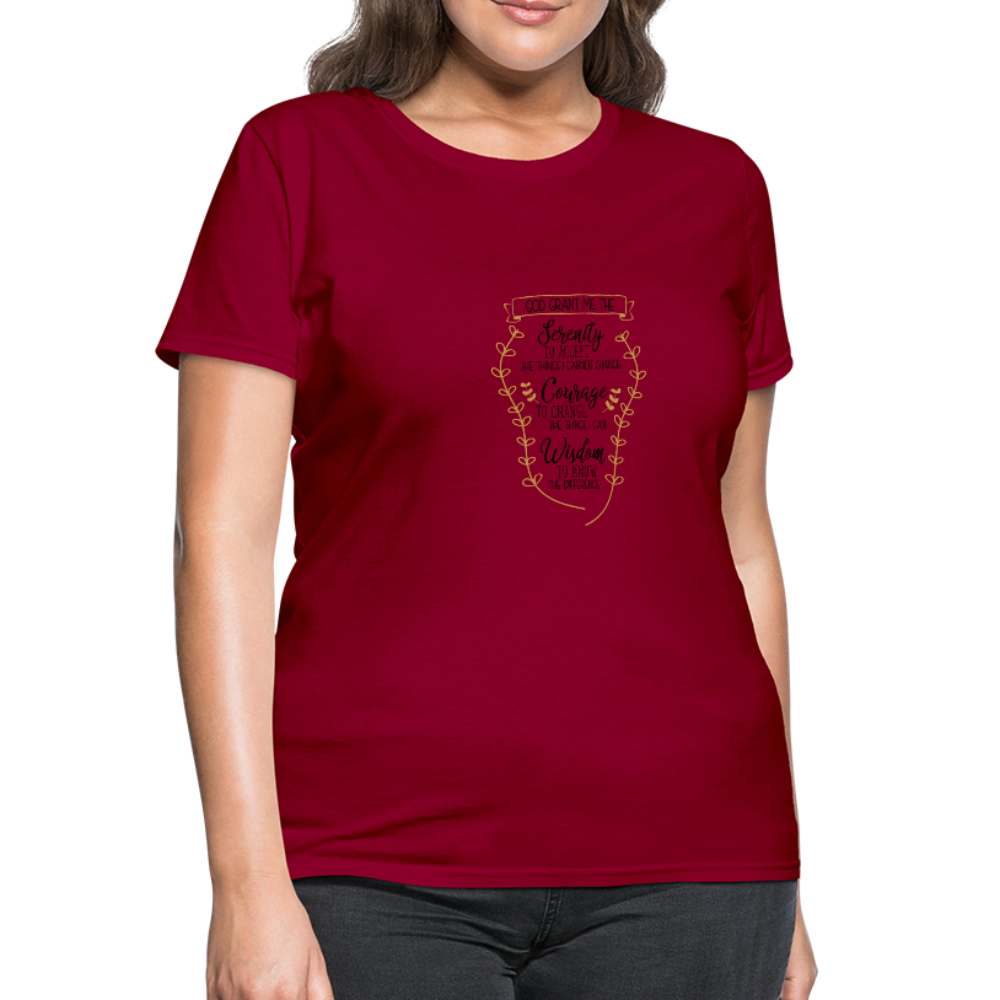 Serenity Prayer - Women's T-Shirt - dark red