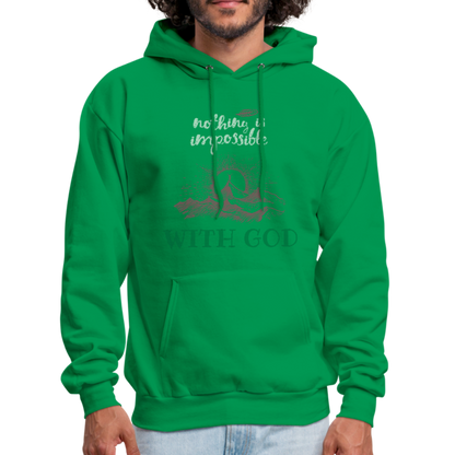 Nothing Is Impossible With God - Men's Hoodie - kelly green