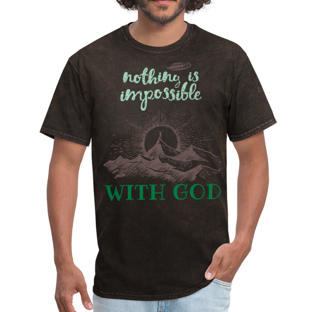 Nothing Is Impossible With God - Men's T-Shirt - mineral black