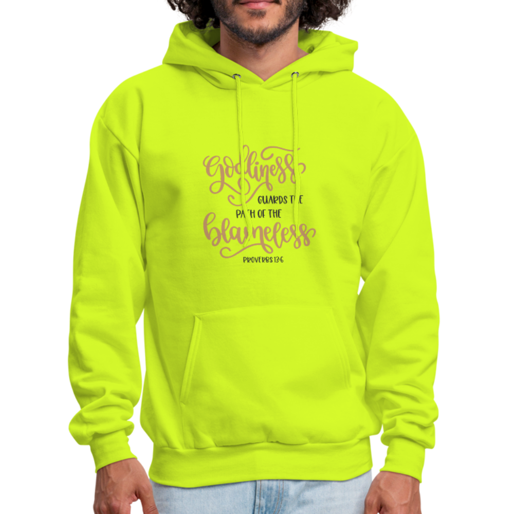 Proverbs 13:6 - Men's Hoodie - safety green