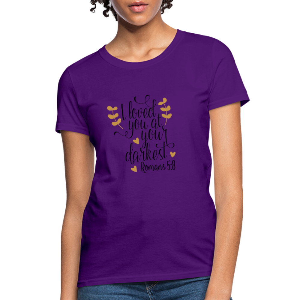 Romans 5:8 - Women's T-Shirt - purple