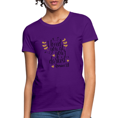 Romans 5:8 - Women's T-Shirt - purple
