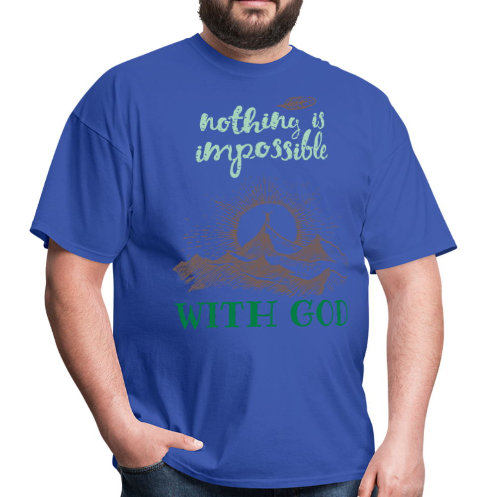 Nothing Is Impossible With God - Men's T-Shirt - royal blue