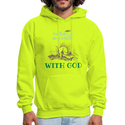 Nothing Is Impossible With God - Men's Hoodie - safety green