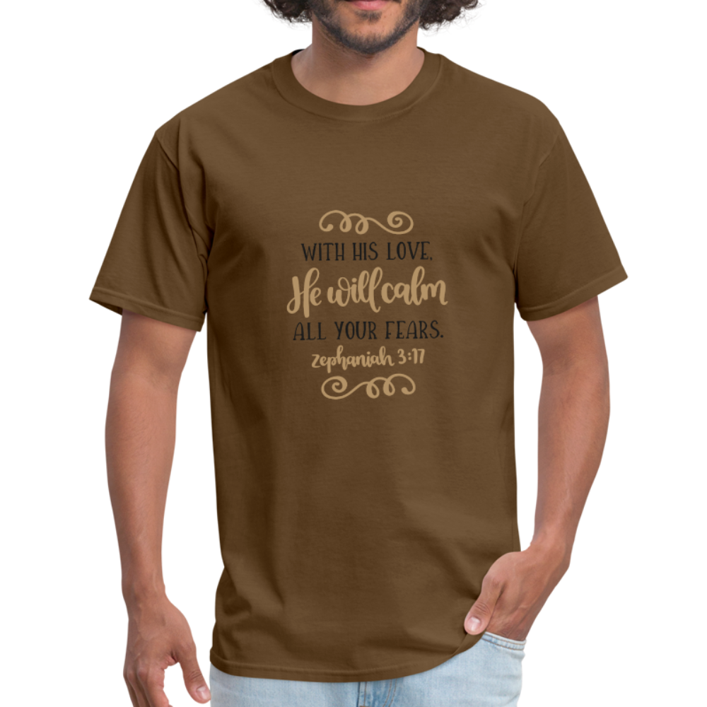 Zephaniah 3:17 - Men's T-Shirt - brown