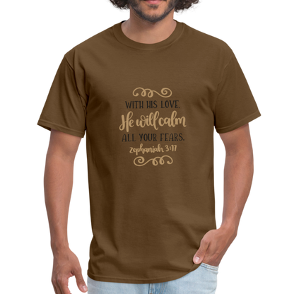 Zephaniah 3:17 - Men's T-Shirt - brown