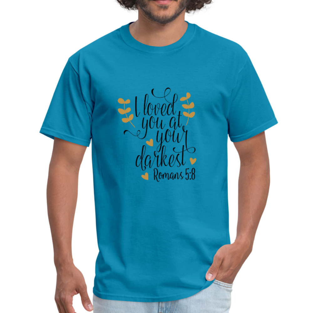 Romans 5:8 - Men's T-Shirt - turquoise