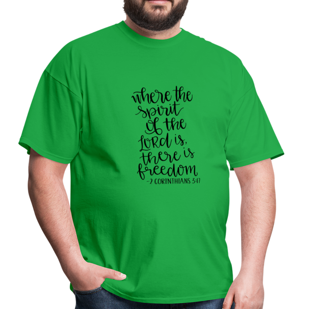 2 Corinthians 3:17 - Men's T-Shirt - bright green