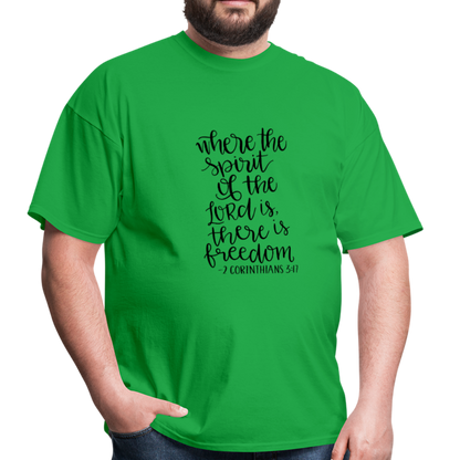 2 Corinthians 3:17 - Men's T-Shirt - bright green