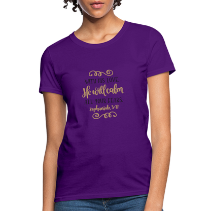 Zephaniah 3:17 - Women's T-Shirt - purple