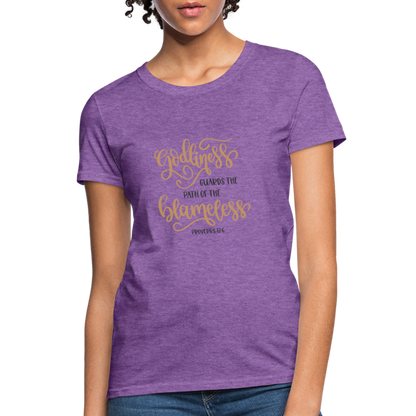 Proverbs 13:6 - Women's T-Shirt - purple heather
