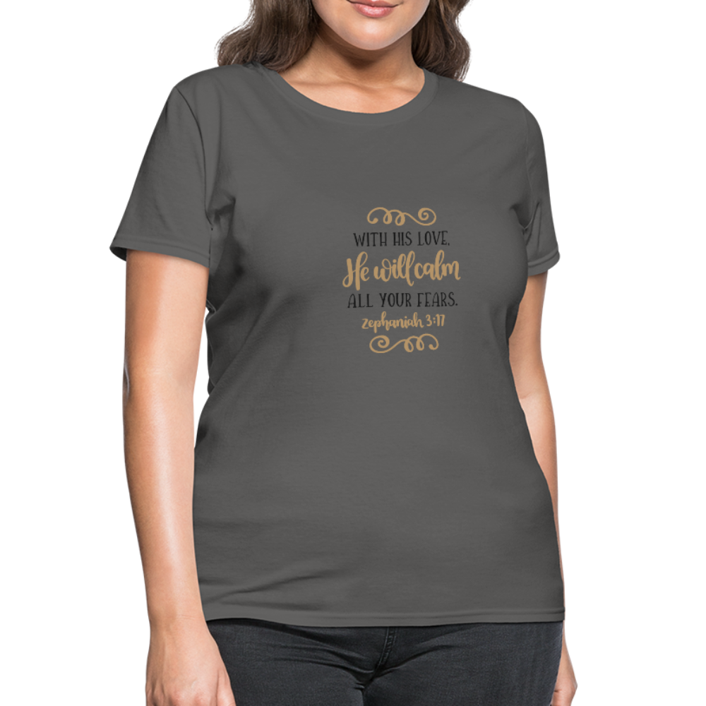 Zephaniah 3:17 - Women's T-Shirt - charcoal