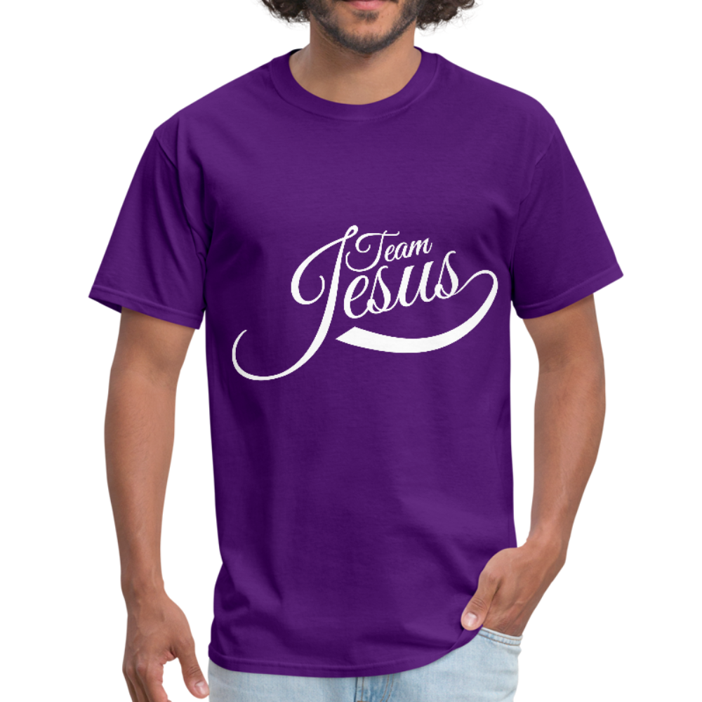 Team Jesus - White - Men's T-Shirt - purple