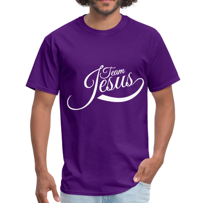 Team Jesus - White - Men's T-Shirt - purple