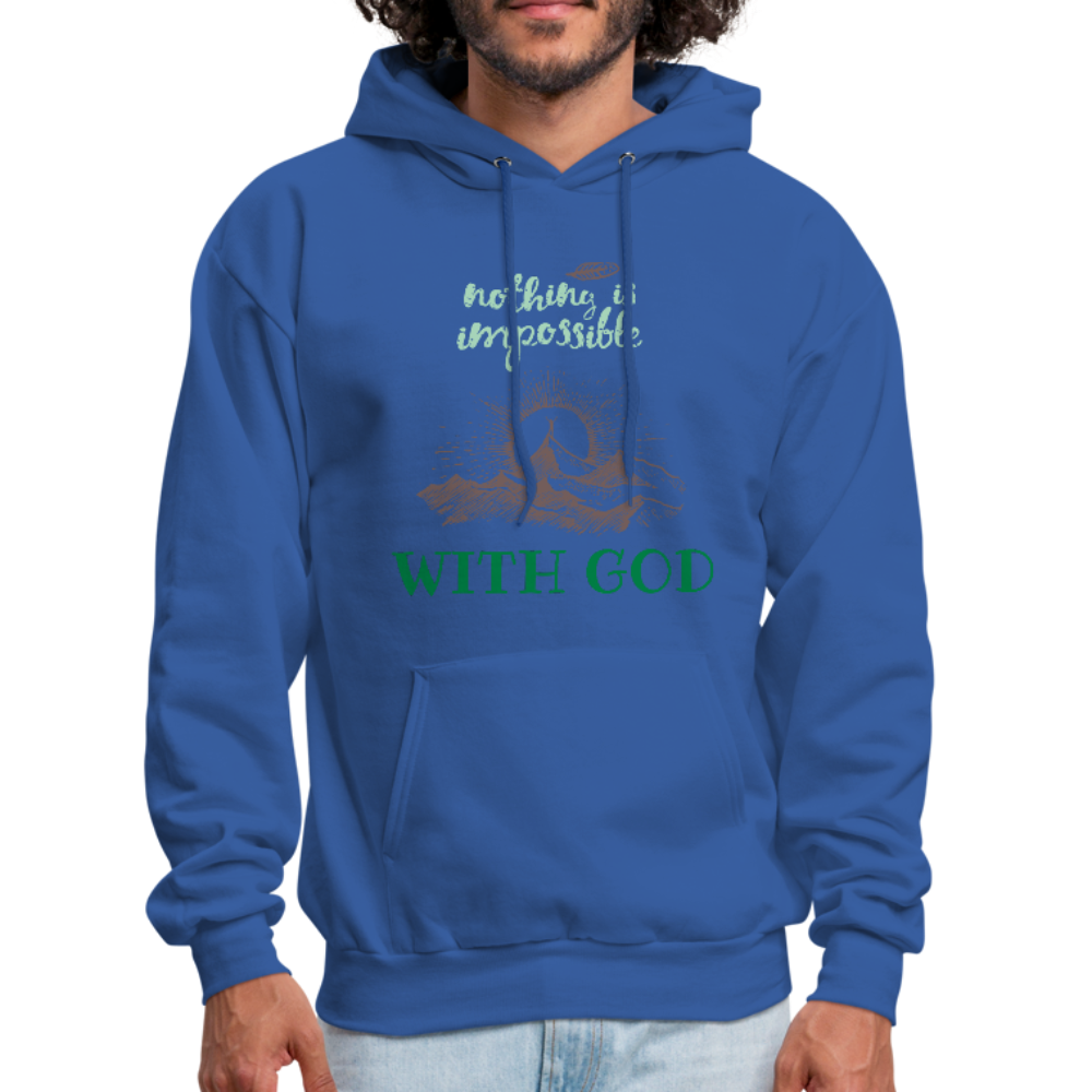 Nothing Is Impossible With God - Men's Hoodie - royal blue