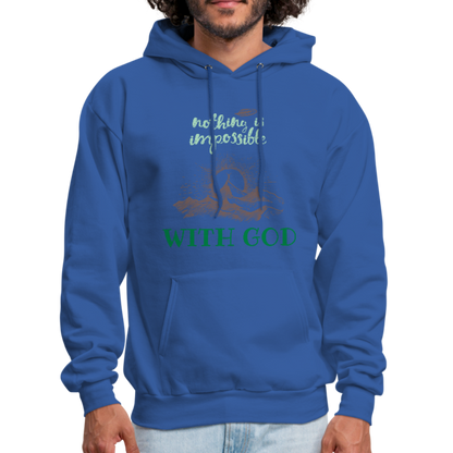 Nothing Is Impossible With God - Men's Hoodie - royal blue