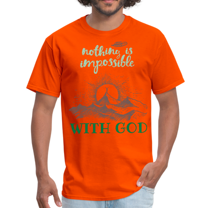 Nothing Is Impossible With God - Men's T-Shirt - orange