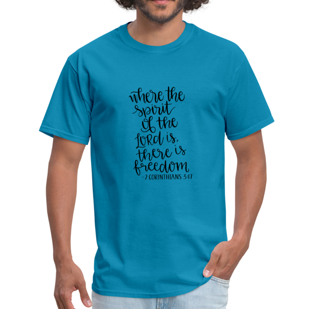 2 Corinthians 3:17 - Men's T-Shirt - turquoise