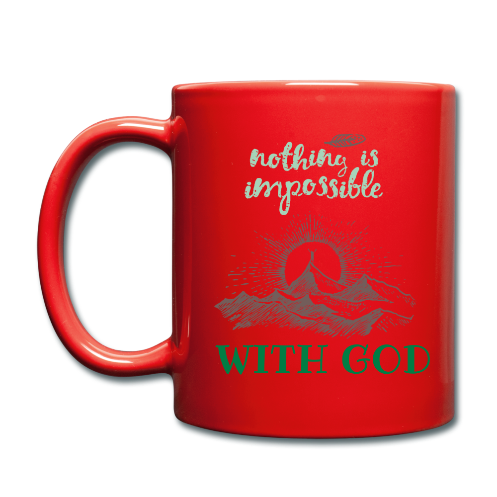 Nothing Is Impossible With God - Full Color Mug - red