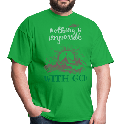 Nothing Is Impossible With God - Men's T-Shirt - bright green
