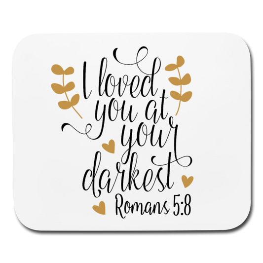 Romans 5:8 - Mousepad - Horizontal - white