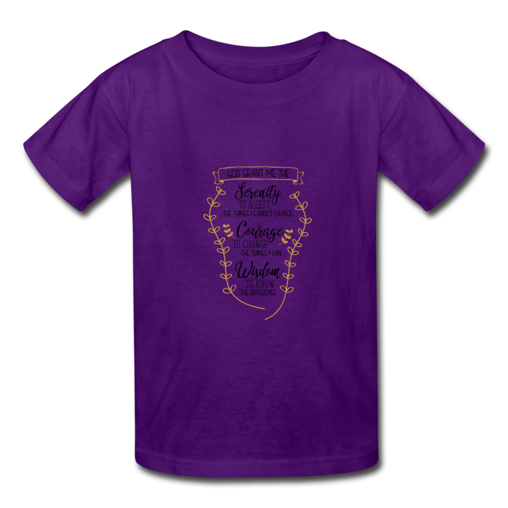 Serenity Prayer - Youth T-Shirt - purple