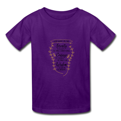 Serenity Prayer - Youth T-Shirt - purple