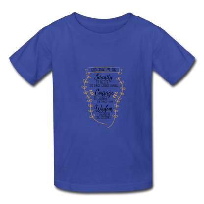 Serenity Prayer - Youth T-Shirt - royal blue