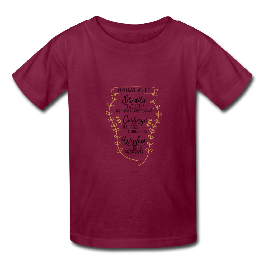 Serenity Prayer - Youth T-Shirt - burgundy
