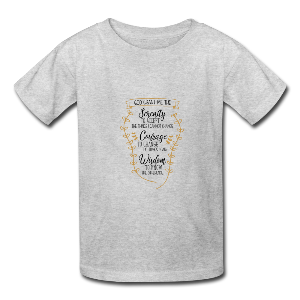 Serenity Prayer - Youth T-Shirt - heather gray