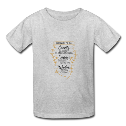 Serenity Prayer - Youth T-Shirt - heather gray
