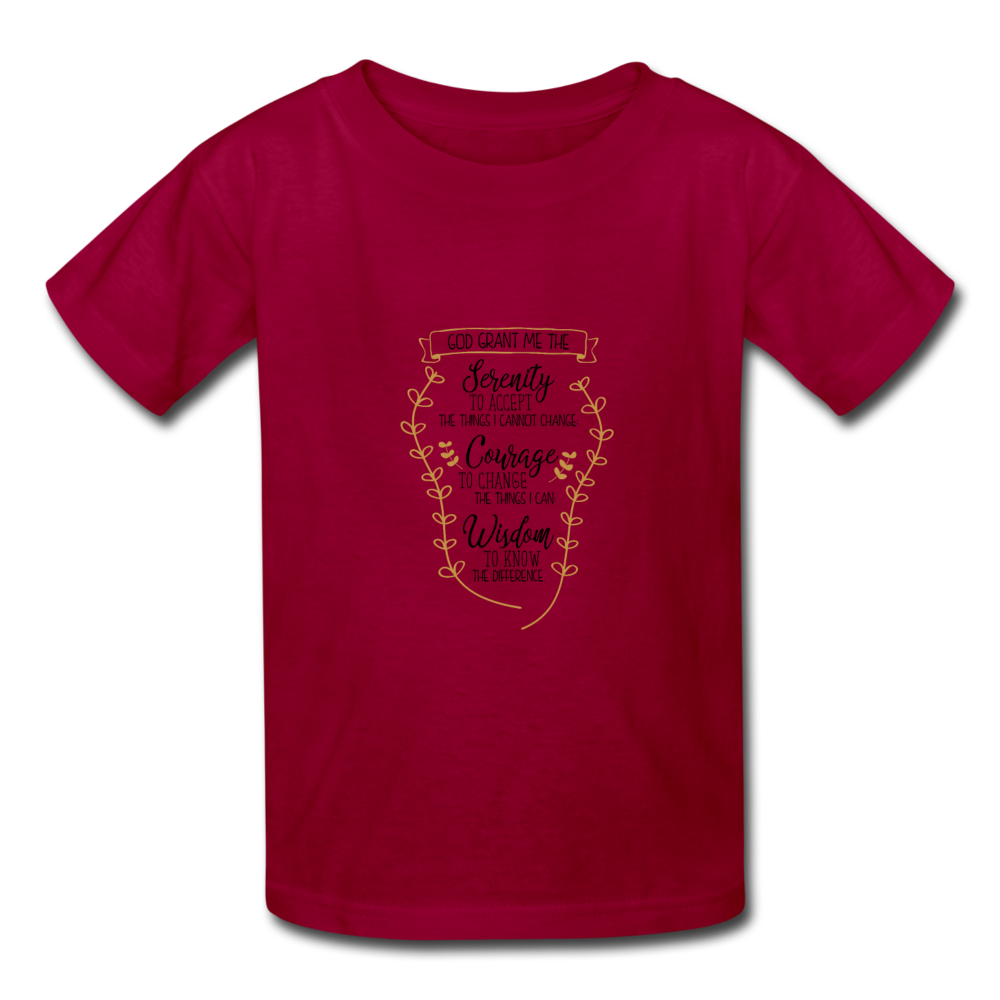 Serenity Prayer - Youth T-Shirt - dark red