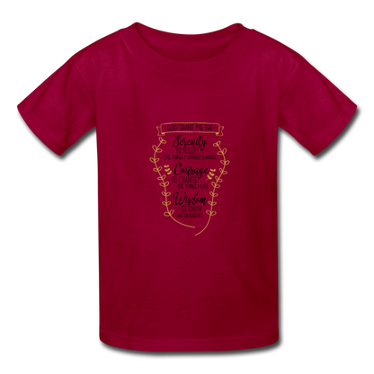 Serenity Prayer - Youth T-Shirt - dark red