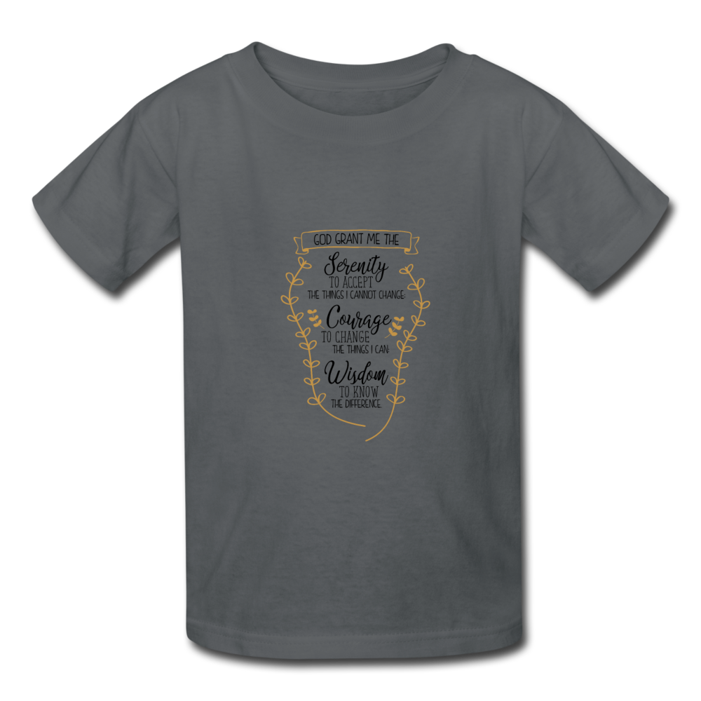 Serenity Prayer - Youth T-Shirt - charcoal
