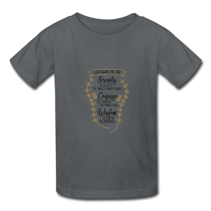 Serenity Prayer - Youth T-Shirt - charcoal