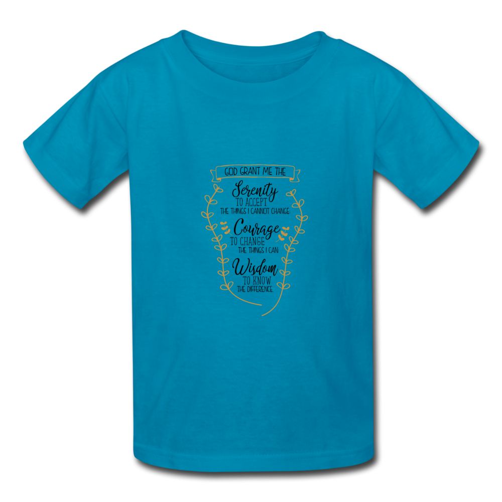 Serenity Prayer - Youth T-Shirt - turquoise