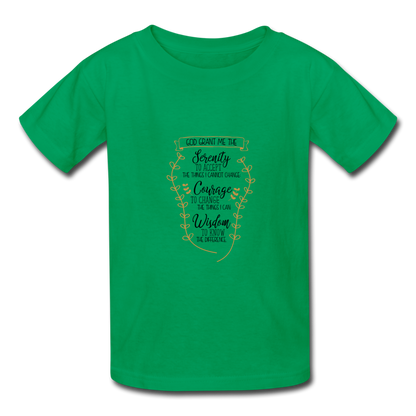 Serenity Prayer - Youth T-Shirt - kelly green