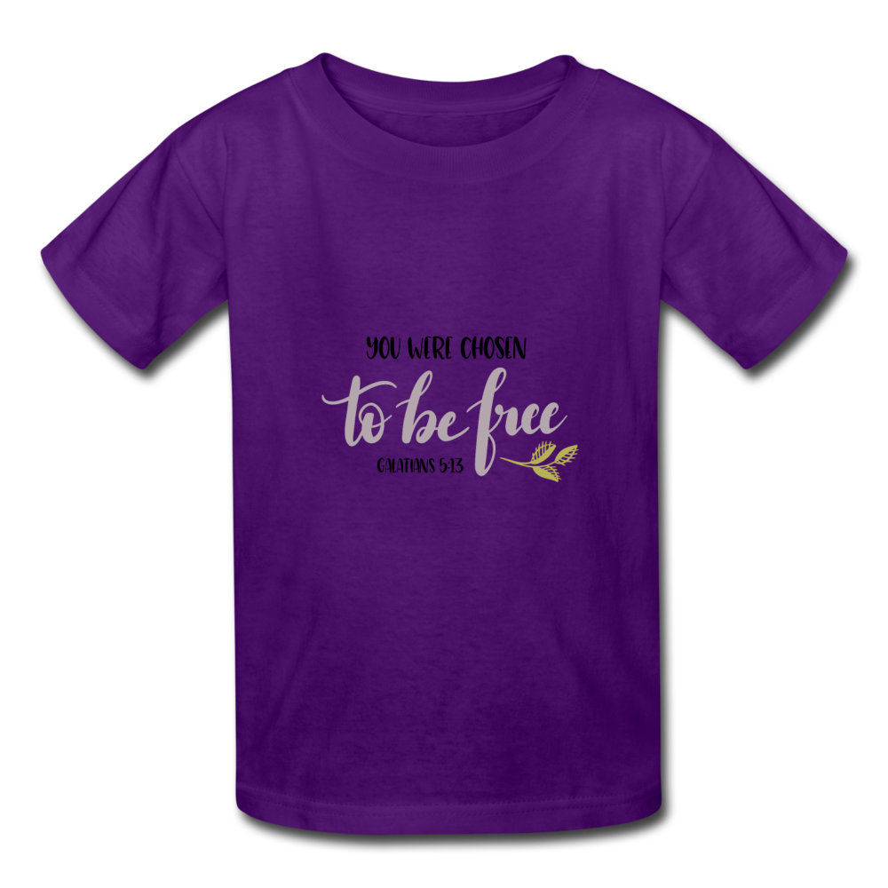 Galatians 5:13 - Youth T-Shirt - purple