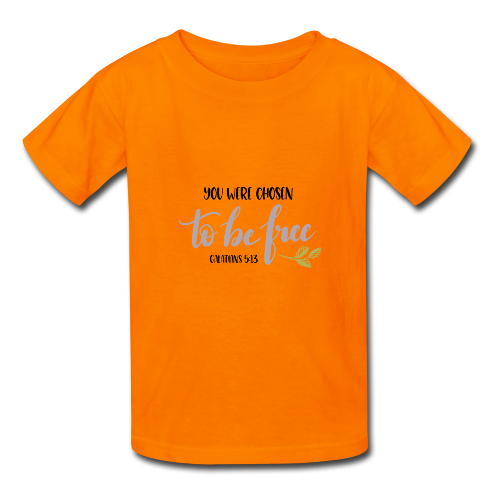 Galatians 5:13 - Youth T-Shirt - orange