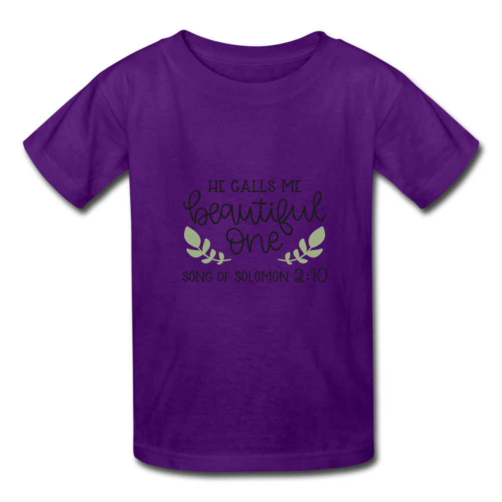 Song Of Solomon 2:10 - Youth T-Shirt - purple