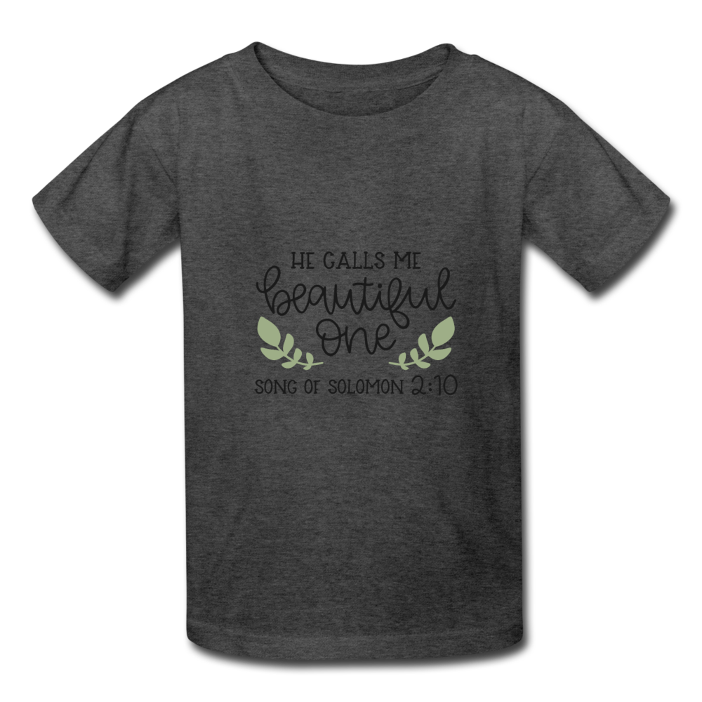 Song Of Solomon 2:10 - Youth T-Shirt - heather black
