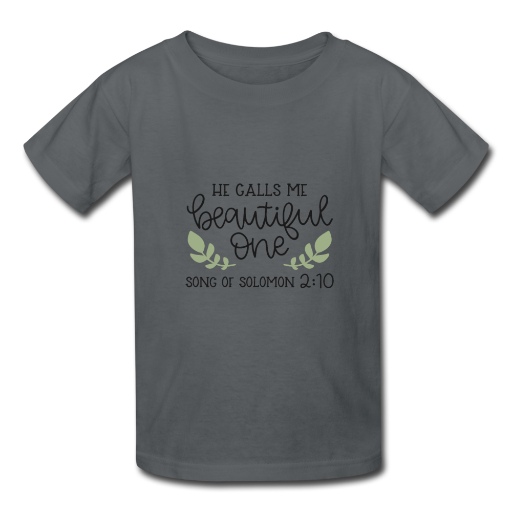 Song Of Solomon 2:10 - Youth T-Shirt - charcoal