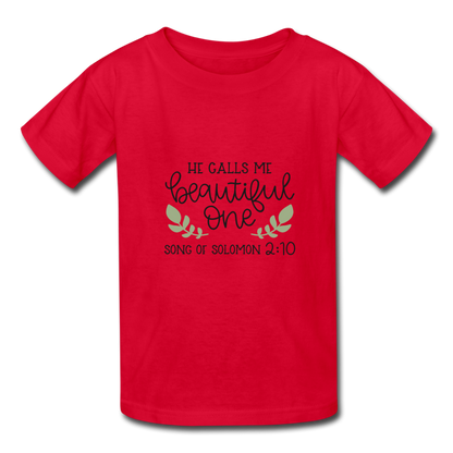 Song Of Solomon 2:10 - Youth T-Shirt - red