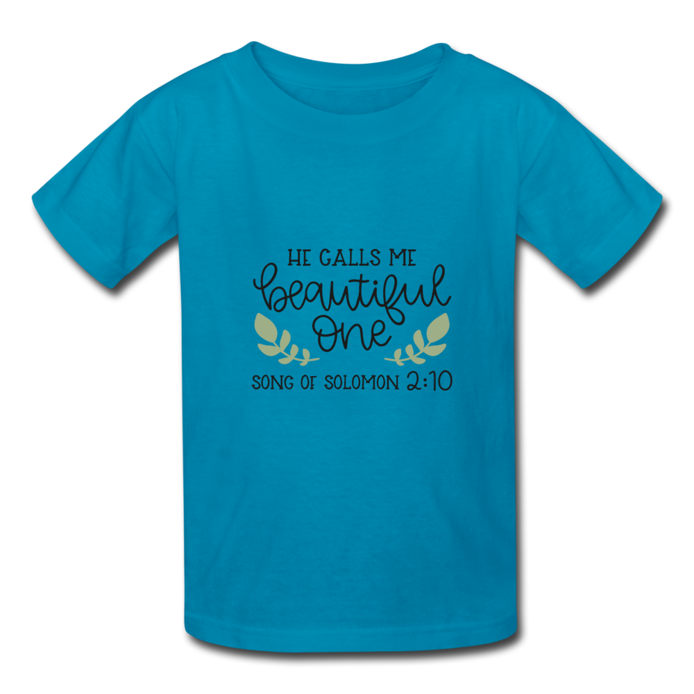 Song Of Solomon 2:10 - Youth T-Shirt - turquoise