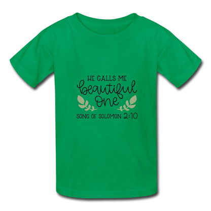 Song Of Solomon 2:10 - Youth T-Shirt - kelly green